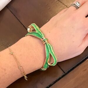 Rachel Leigh Vibrant Green and Gold Bracelet